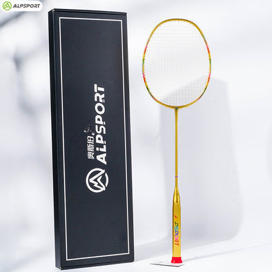 ALP SPORT 1pc - ALP BBQ2.0 8U Super Light Titanium Alloy 100% Full Carbon Fiber Badminton Racket 24-30Lbs