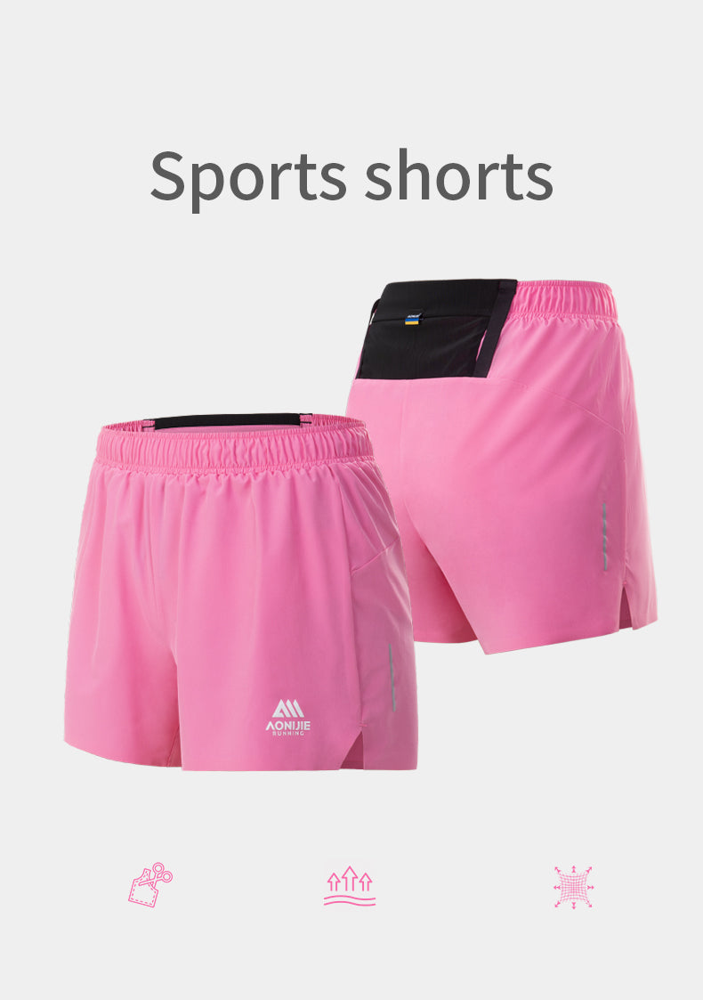 Aonijie FW6199 Quick-drying Outdoor Running Shorts - PINK