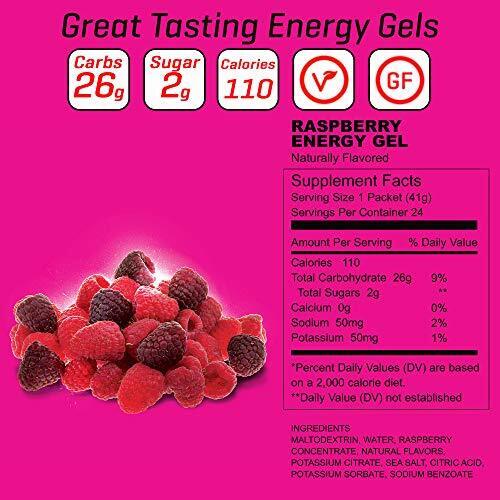 10 pcs RASPBERRY Carb Boom Energy Gel Single Serve Packet Sachet 41g