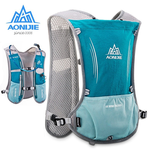 Aonijie MINT GREEN Hydration Backpack Running Vest 5L (vest only - flask, bladder or bottles are sold seperately)