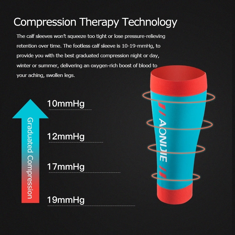 Aonijie CALF COMPRESSION LEG SLEEVES - BLUE LARGE