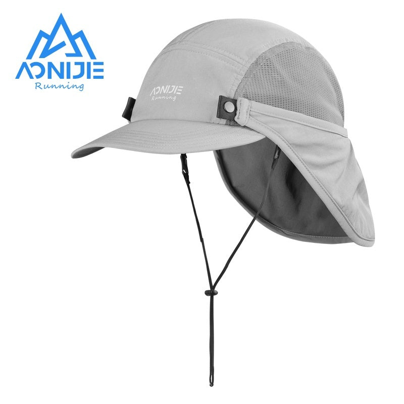 AONIJIE Sun Protection Cap with Detachable Neck Flap Cover - KHAKI