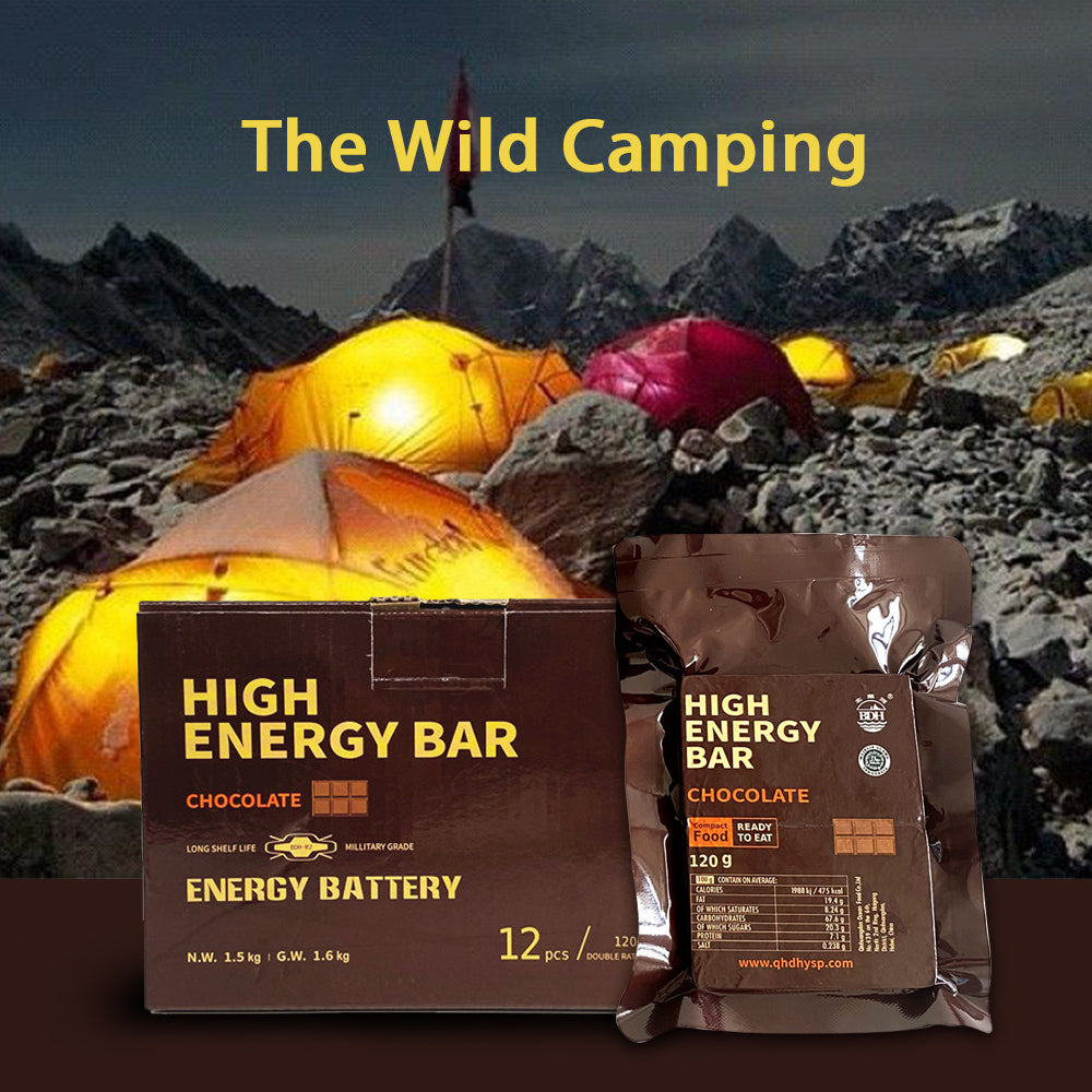 1 CASE of CHOCOLATE High Energy Bar - 9 Boxes x 12 pcs - Exp. Date 2044