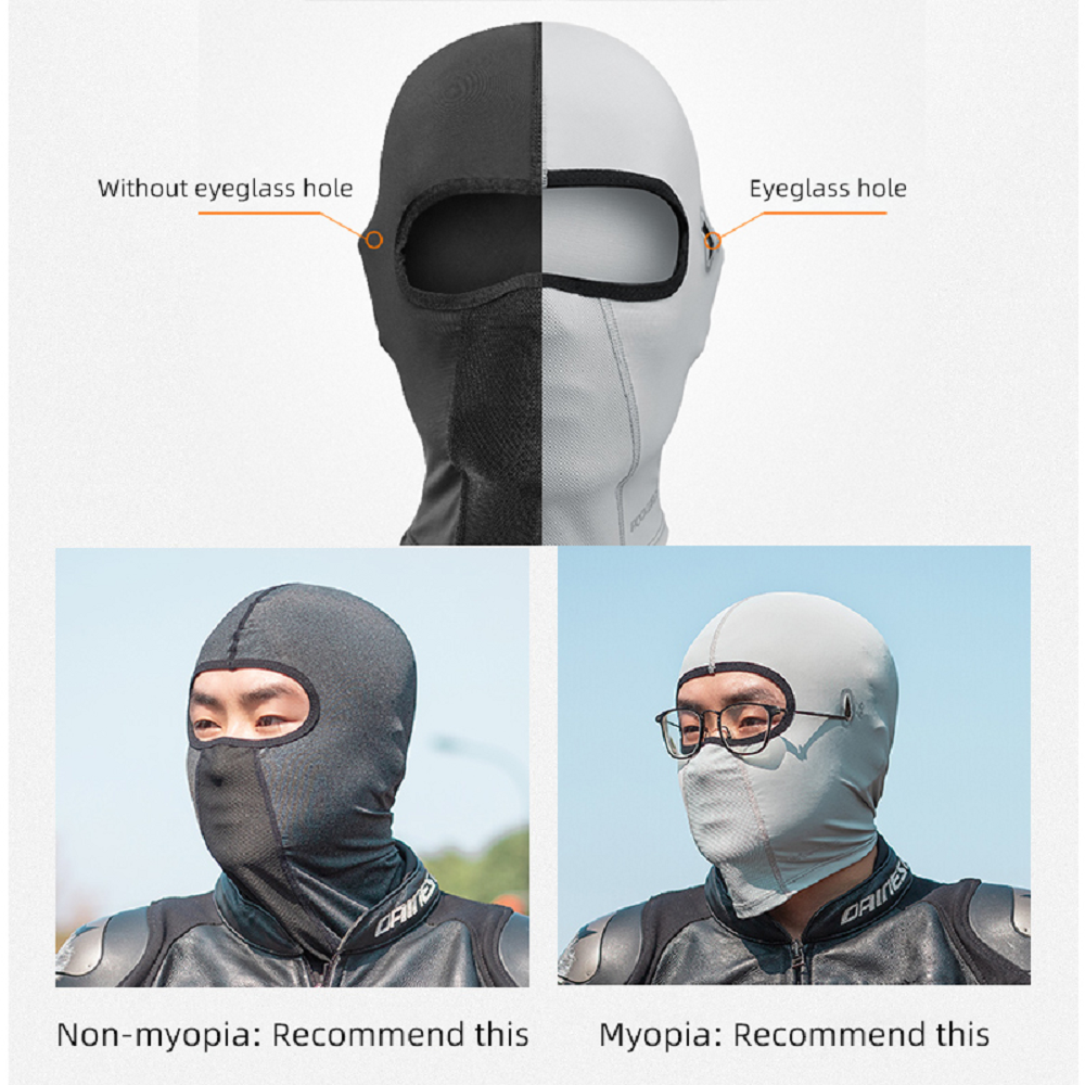 ROCKBROS Breathable cycling Face Mask Head/Neck Cover - BLACK