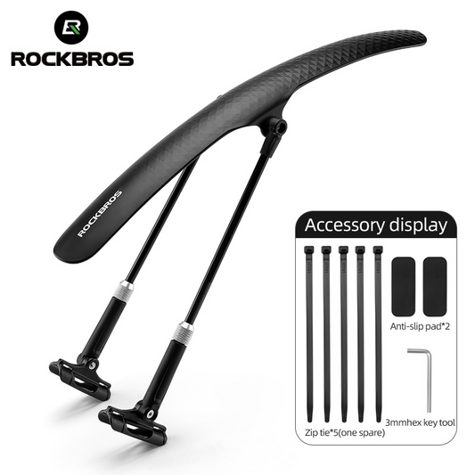ROCKBROS Adjustable Front Or Rear Quick Release Mudguard - ONE PIECE