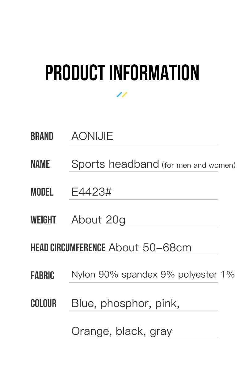 AONIJIE E4423 Soft Sports Unisex Headband - BLUE