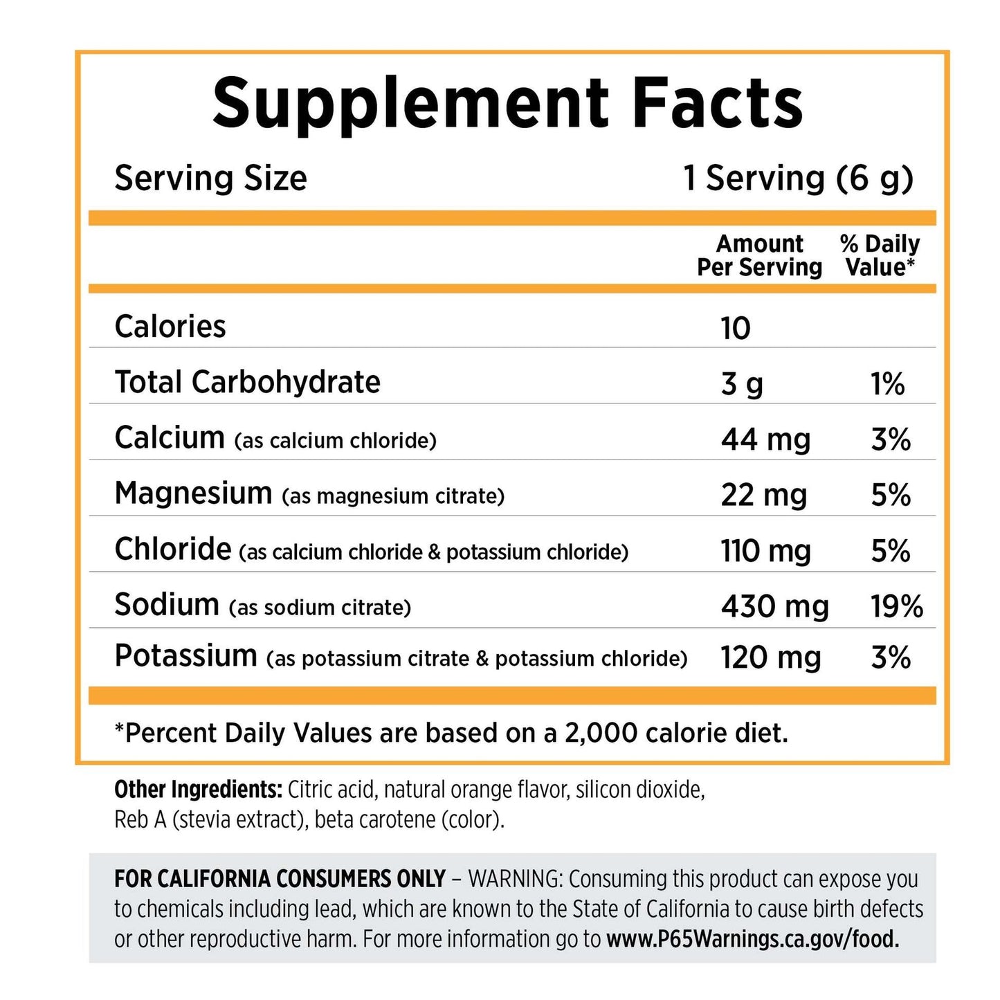 SaltStick Electrolyte DrinkMix - Tart Orange - Single Serve Stick Pack