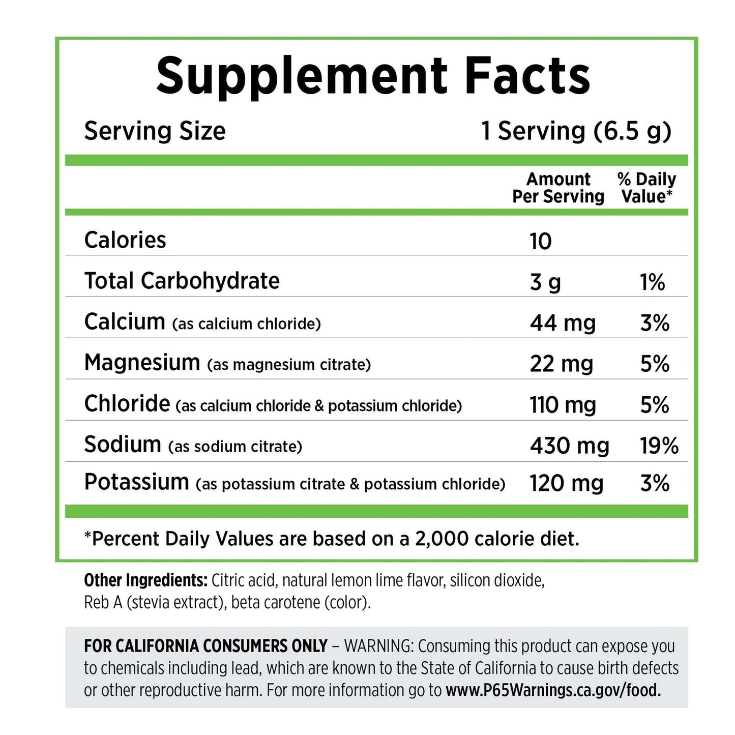 SaltStick Electrolyte DrinkMix - Lemon Lime - 40 Servings Tub