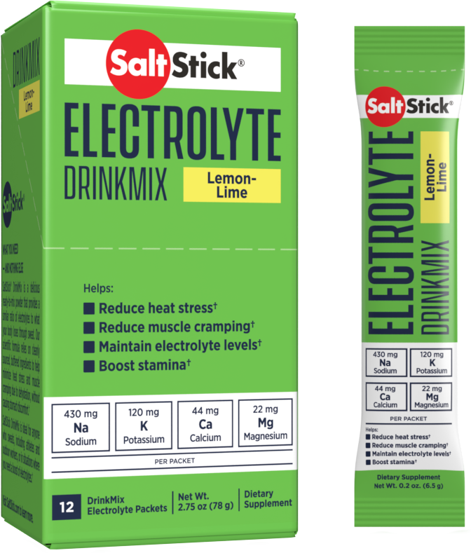 SaltStick Electrolyte DrinkMix - Lemon Lime Single-Serve Stick Pack
