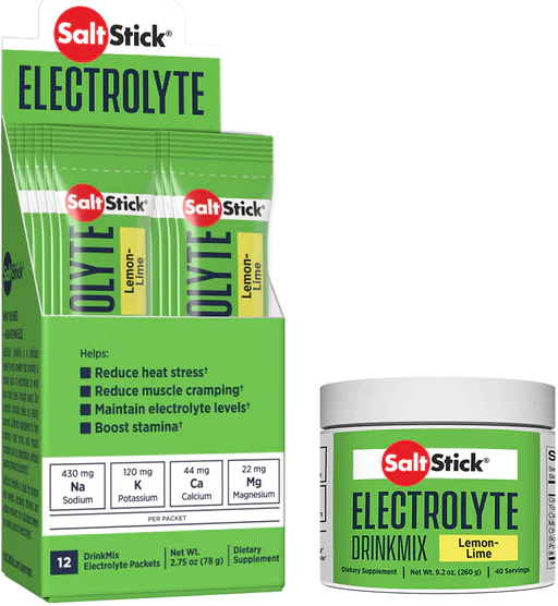 SaltStick Electrolyte DrinkMix (Lemon Lime) - Single Serve Stick Pack
