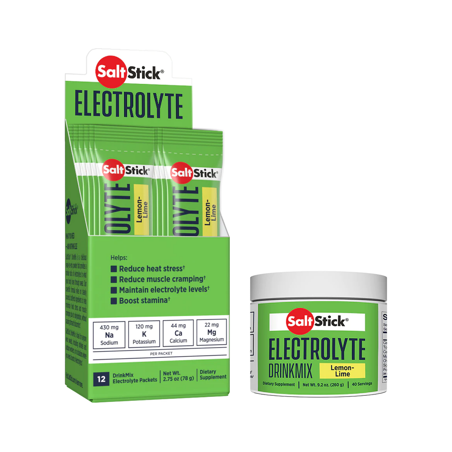 SaltStick Electrolyte DrinkMix - Lemon Lime Single-Serve Stick Pack