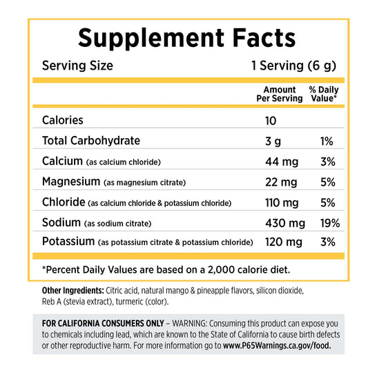 Saltstick Electrolyte DrinkMix (Tropical Mango) - Single Serve Stick Pack