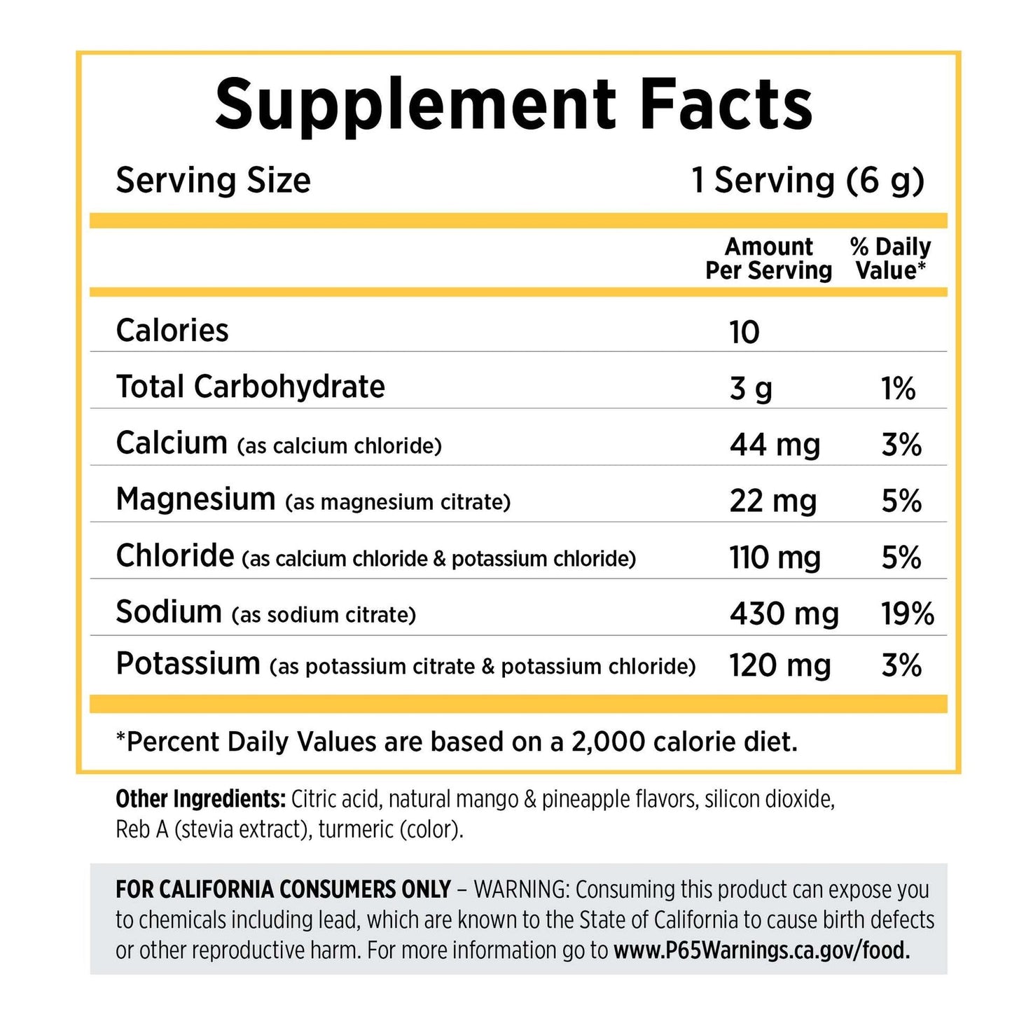 Saltstick Electrolyte DrinkMix - Tropical Mango - Single Serve Stick Pack