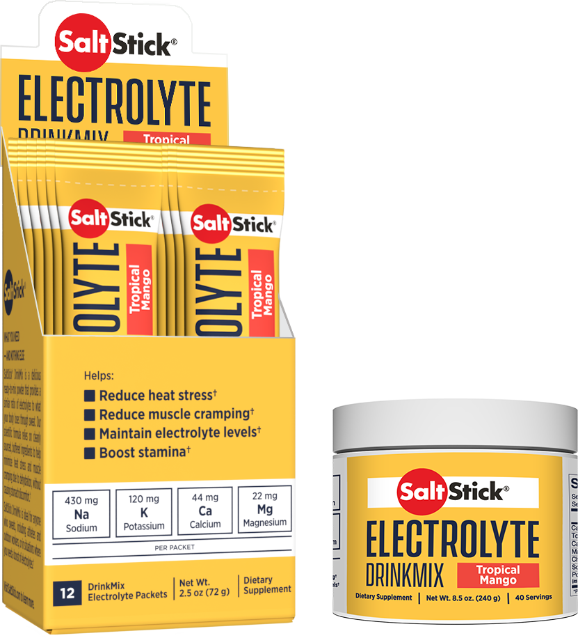 SaltStick Electrolyte DrinkMix - Tropical Mango - 40 Servings Tub