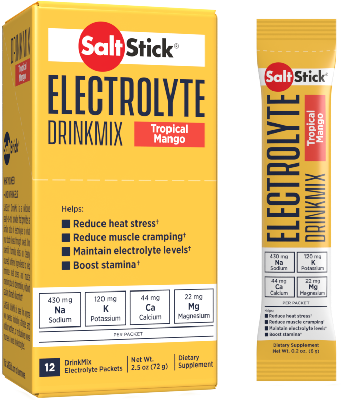 Saltstick Electrolyte DrinkMix - Tropical Mango - Single Serve Stick Pack