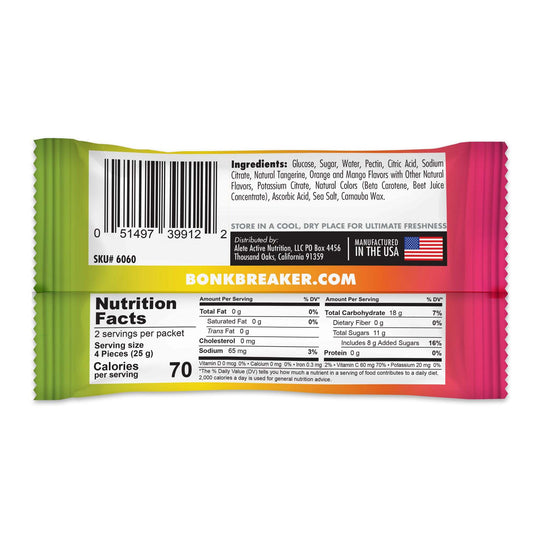 BonkBreaker OMG Energy Chews (Orange, Mango, and Guava) - 1 PACK