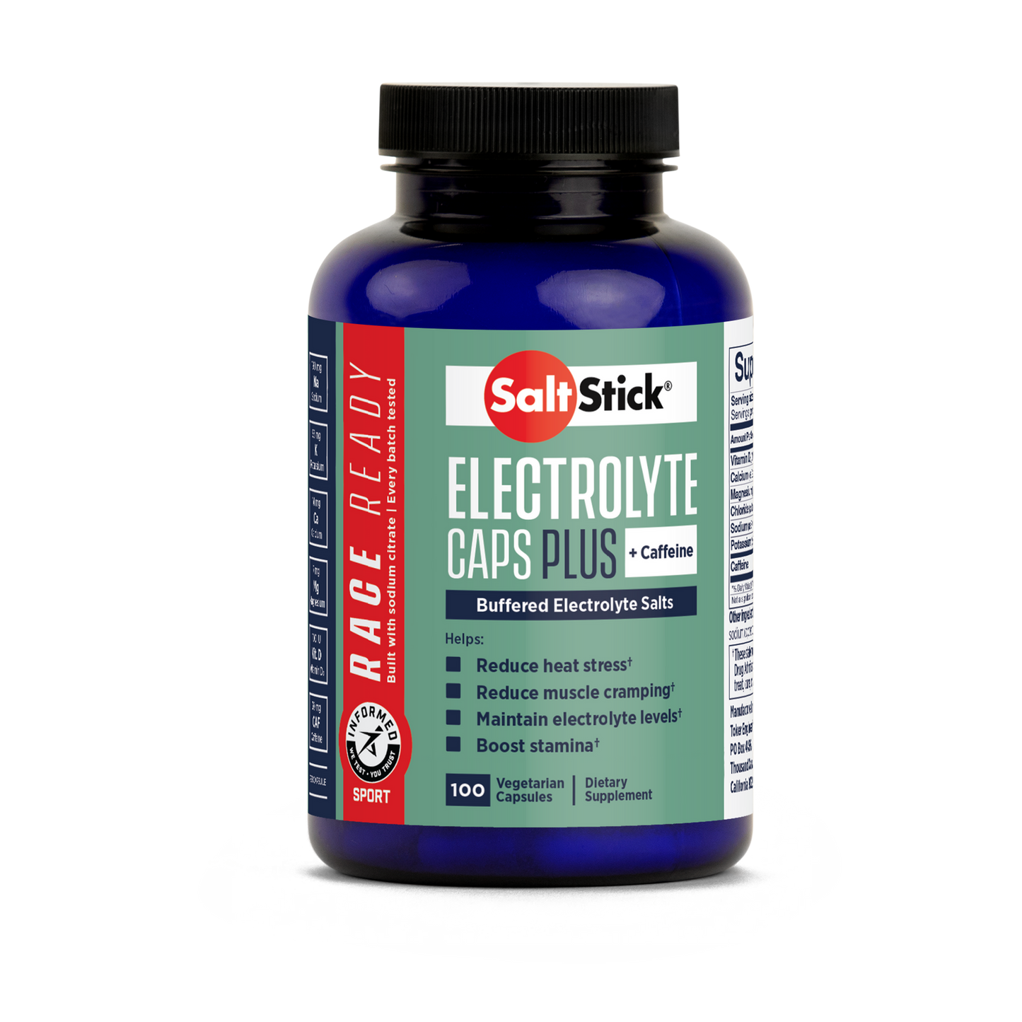SALTSTICK- Race Ready (Electrolyte Caps Plus + Caffeine) - PACKET 4 Capsules