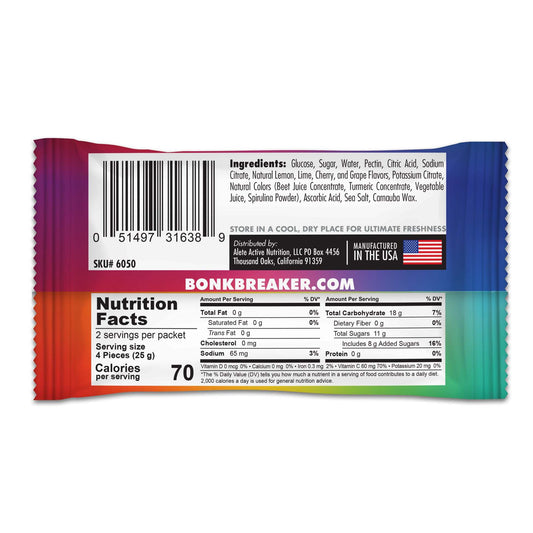 BonkBreaker Energy Chews (Rainbow Blast) - 1 PACK