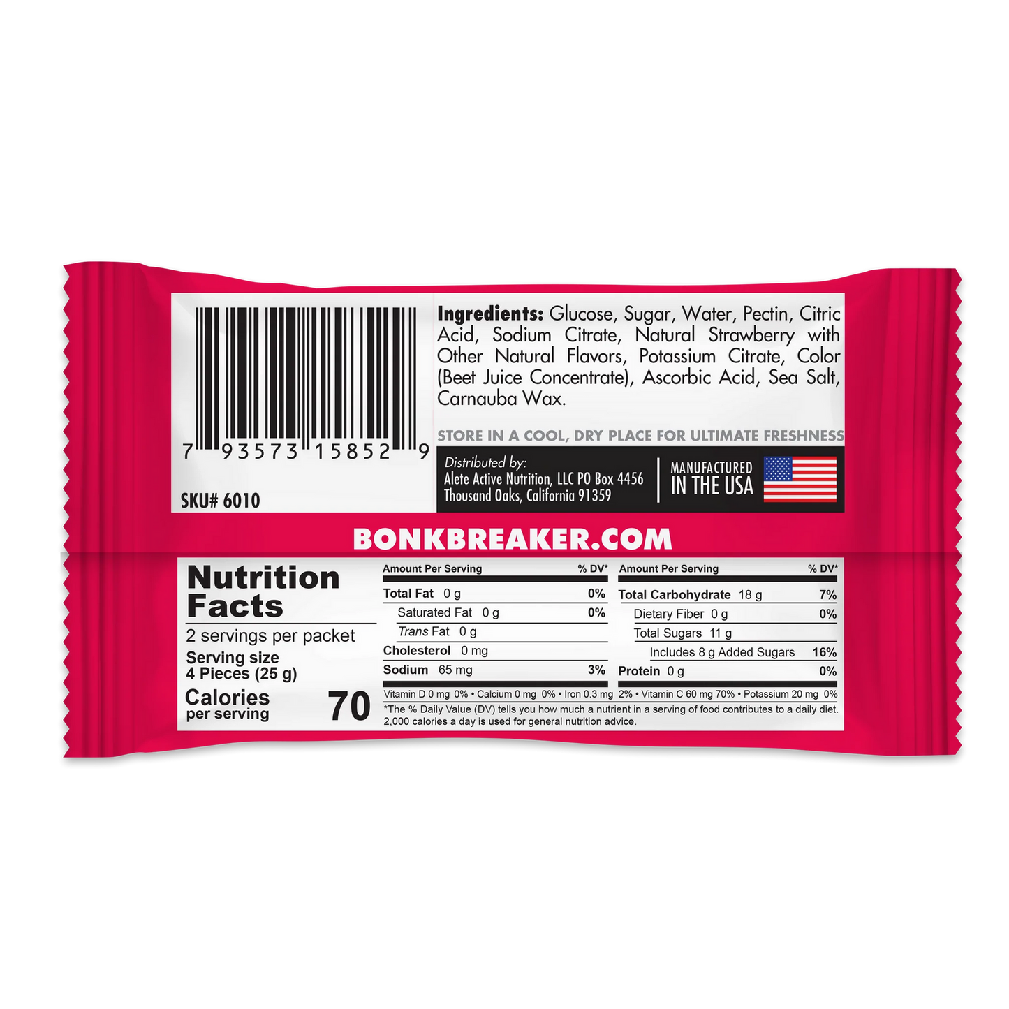 Bonk Breaker Energy Chews - Strawberry - 1 pack