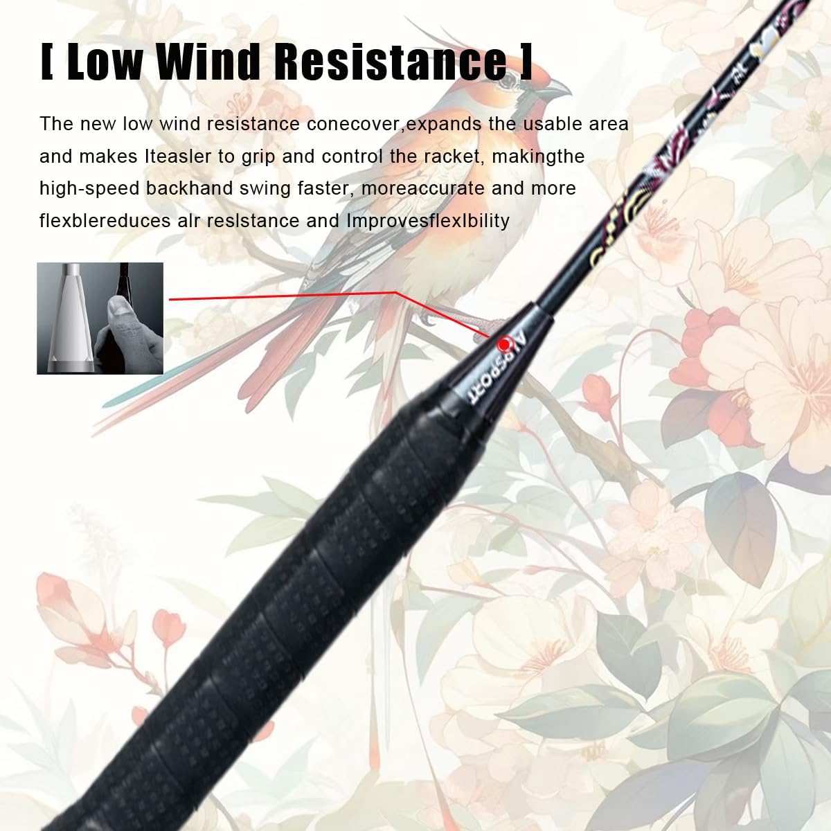 ALP SPORT 1pc HQ Full Carbon Fiber Badminton Racket 6U G5