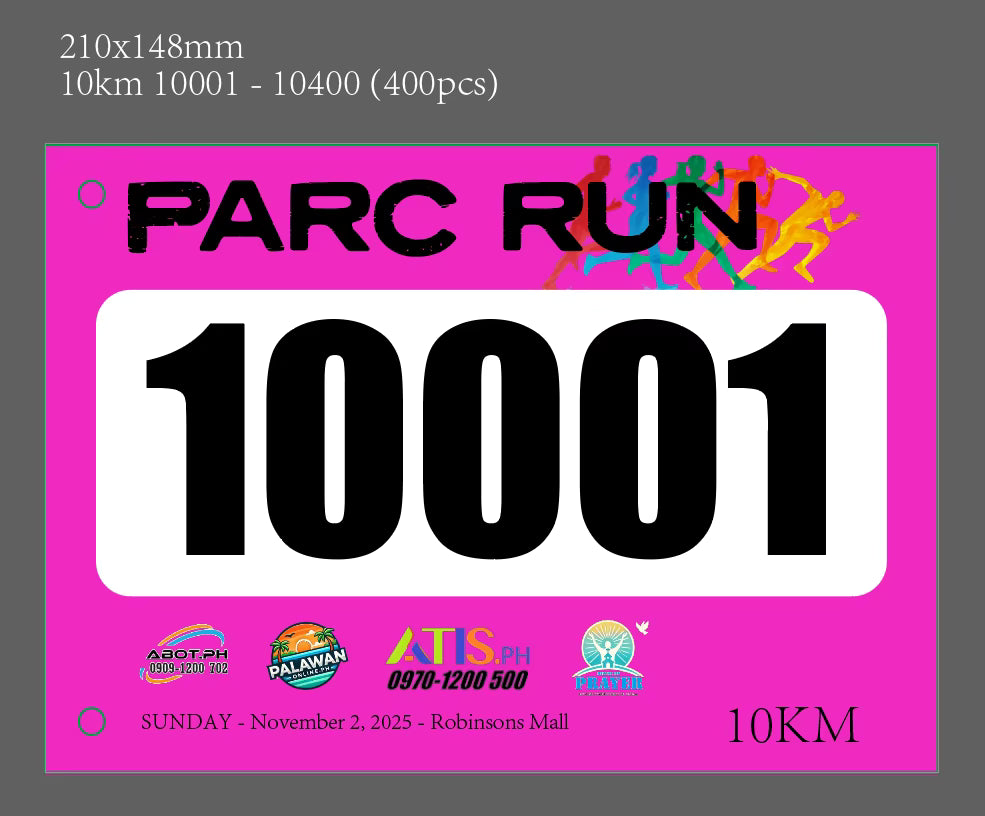 Customized Running Bibs - Waterproof and Sweat Resistant Tyvek Paper