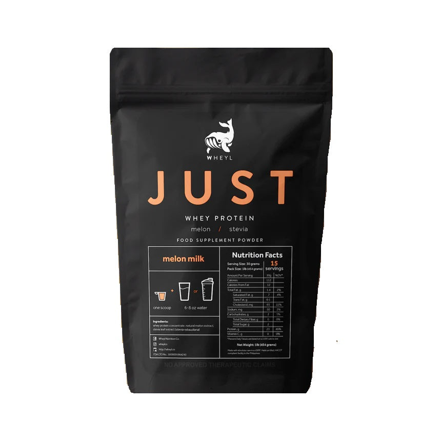 JUST Whey Protein (by wheyl nutrition) Melon Milk (454g) ziplock pack w/ free scooper