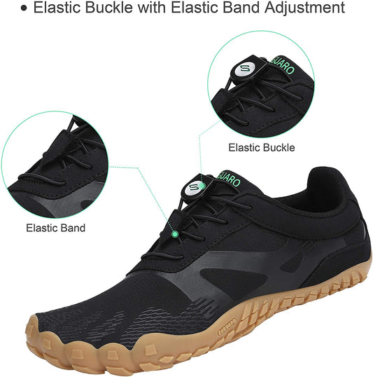 Saguaro Vitality III Breathable Minimalist Running Shoes - BLACK