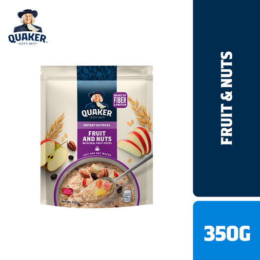 1 CASE Quaker Instant Oatmeal Fruit and Nuts (350g x 12pcs)