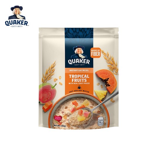 1 CASE Quaker Instant Oatmeal Tropical Fruits with real fruit pieces (350g x 12pcs)