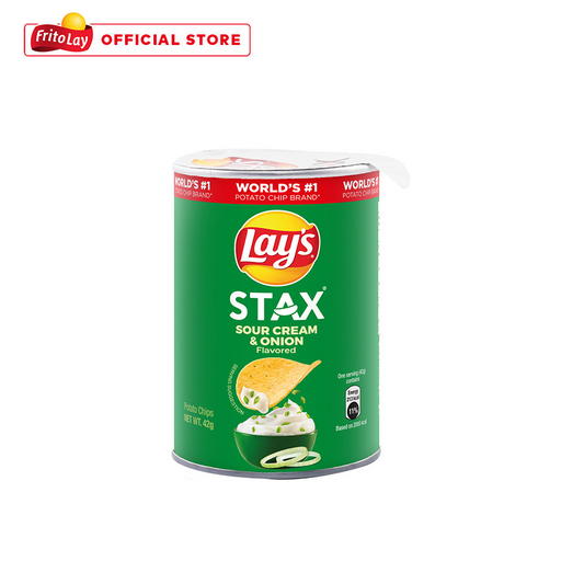 1 CASE Lays STAX Sour Cream & Onion Potato Chips (42g x 24pcs)