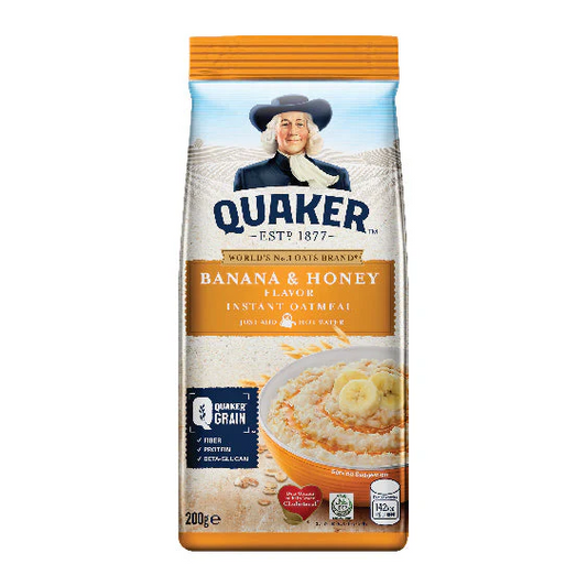 1 CASE - Quaker Banana & Honey Flavored Oats 200g x 18