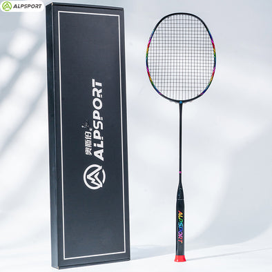 ALP SPORT 1pc - ALP BBQ2.0 8U Super Light Titanium Alloy 100% Full Carbon Fiber Badminton Racket 24-30Lbs