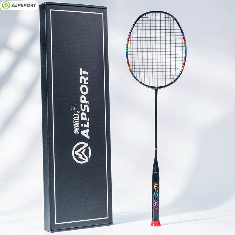 ALP SPORT 1pc - ALP BBQ2.0 8U Super Light Titanium Alloy 100% Full Carbon Fiber Badminton Racket 24-30Lbs