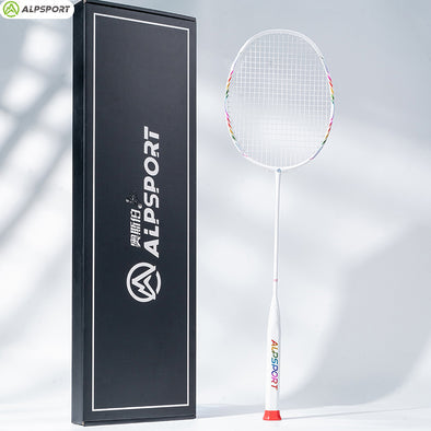 ALP SPORT 1pc - ALP BBQ2.0 8U Super Light Titanium Alloy 100% Full Carbon Fiber Badminton Racket 24-30Lbs