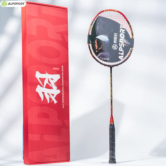 ALP SPORT 1pc QY 4U 100% Full Carbon Fiber Badminton Racket Max 28lbs - ABYSSAL