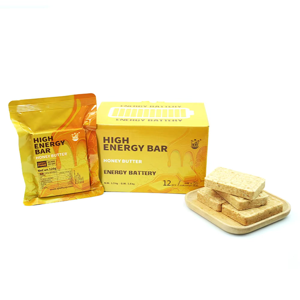 1 CASE - HONEY BUTTER High Energy Bar - 9 Boxes x 12 pcs - Exp. Date 2044
