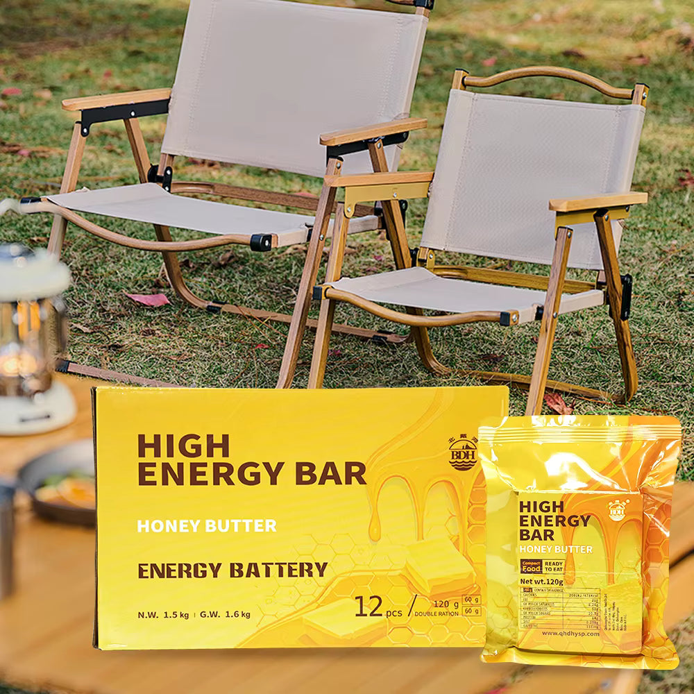 1 CASE - HONEY BUTTER High Energy Bar - 9 Boxes x 12 pcs - Exp. Date 2044