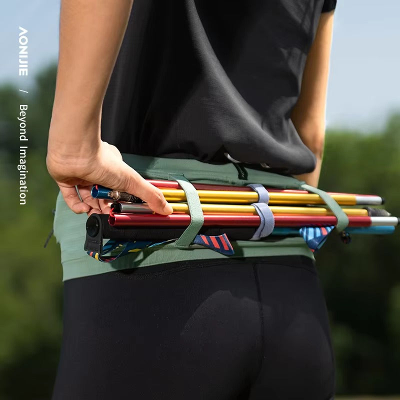 Aonijie Sports Waist bag with Bib Number Holder W8116- GREEN