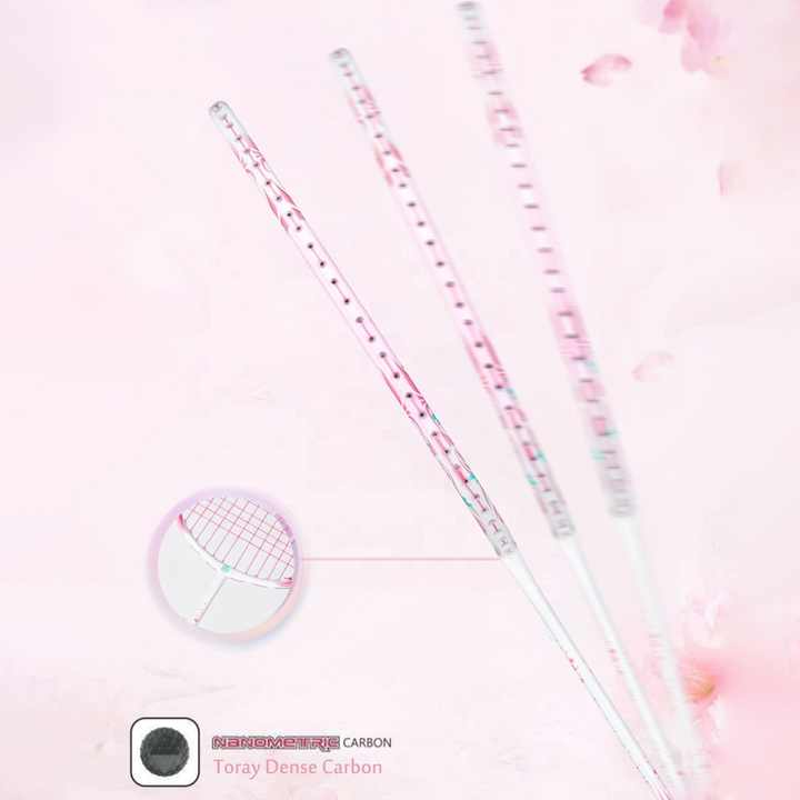 ALP SPORT TXCF 1pc 4U BADMINTON RACKET - ALP Cherry Carbon Fiber Pink & Purple Goddess Model