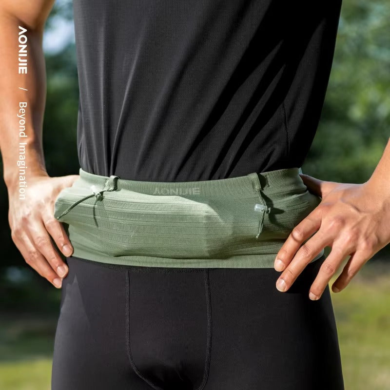 Aonijie Sports Waist bag with Bib Number Holder W8116- GREEN