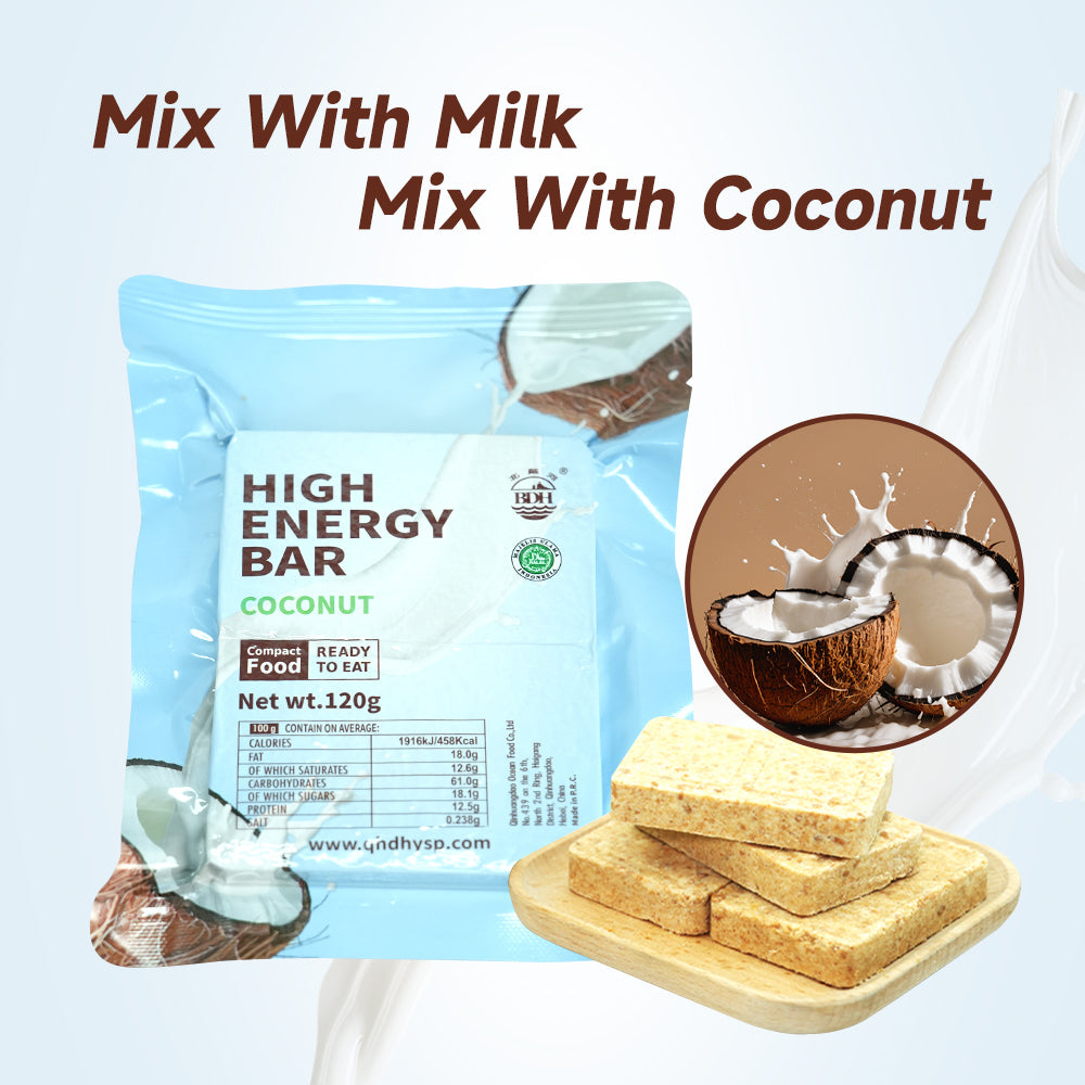 1 CASE - COCONUT High Energy Bar - 9 Boxes x 12 pcs - Exp. Date 2044