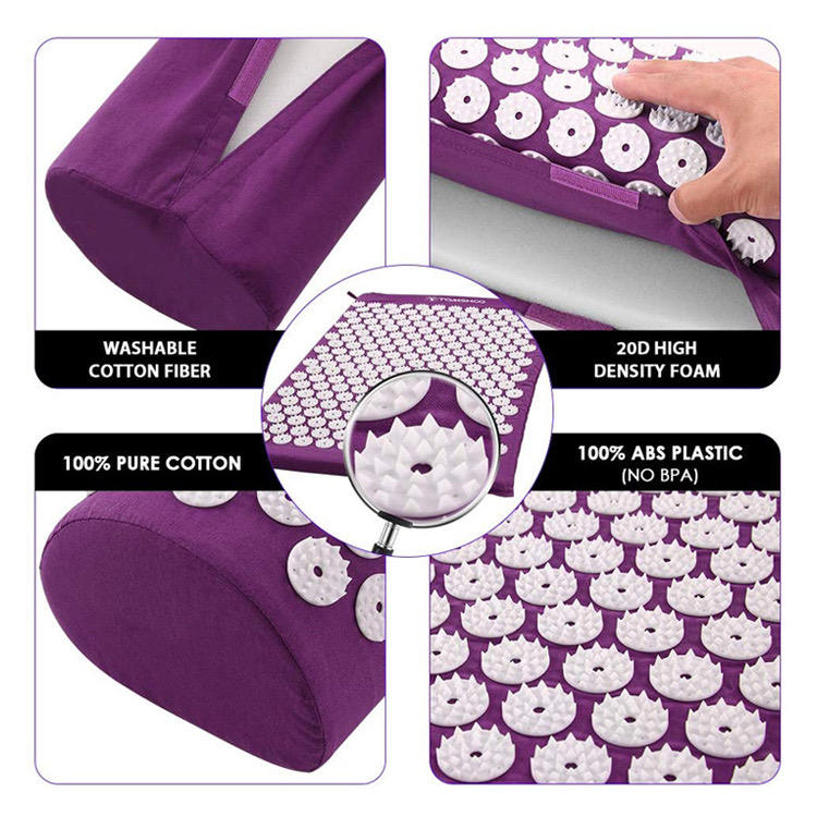 TOPKO Cotton Acupressure Mat & Pillow Set