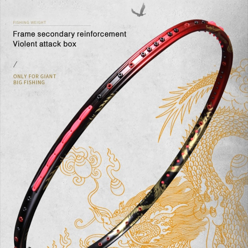 ALP SPORT 1pc QY 4U 100% Full Carbon Fiber Badminton Racket Max 28lbs - ABYSSAL