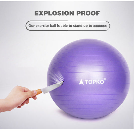 TOPKO PVC Pilates Yoga Ball - BLUE