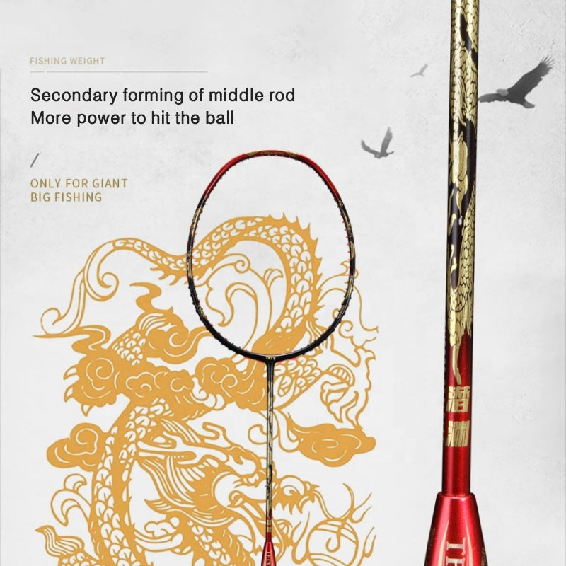 ALP SPORT 1pc QY 4U 100% Full Carbon Fiber Badminton Racket Max 28lbs - ABYSSAL