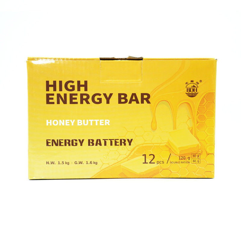 1 CASE - HONEY BUTTER High Energy Bar - 9 Boxes x 12 pcs - Exp. Date 2044
