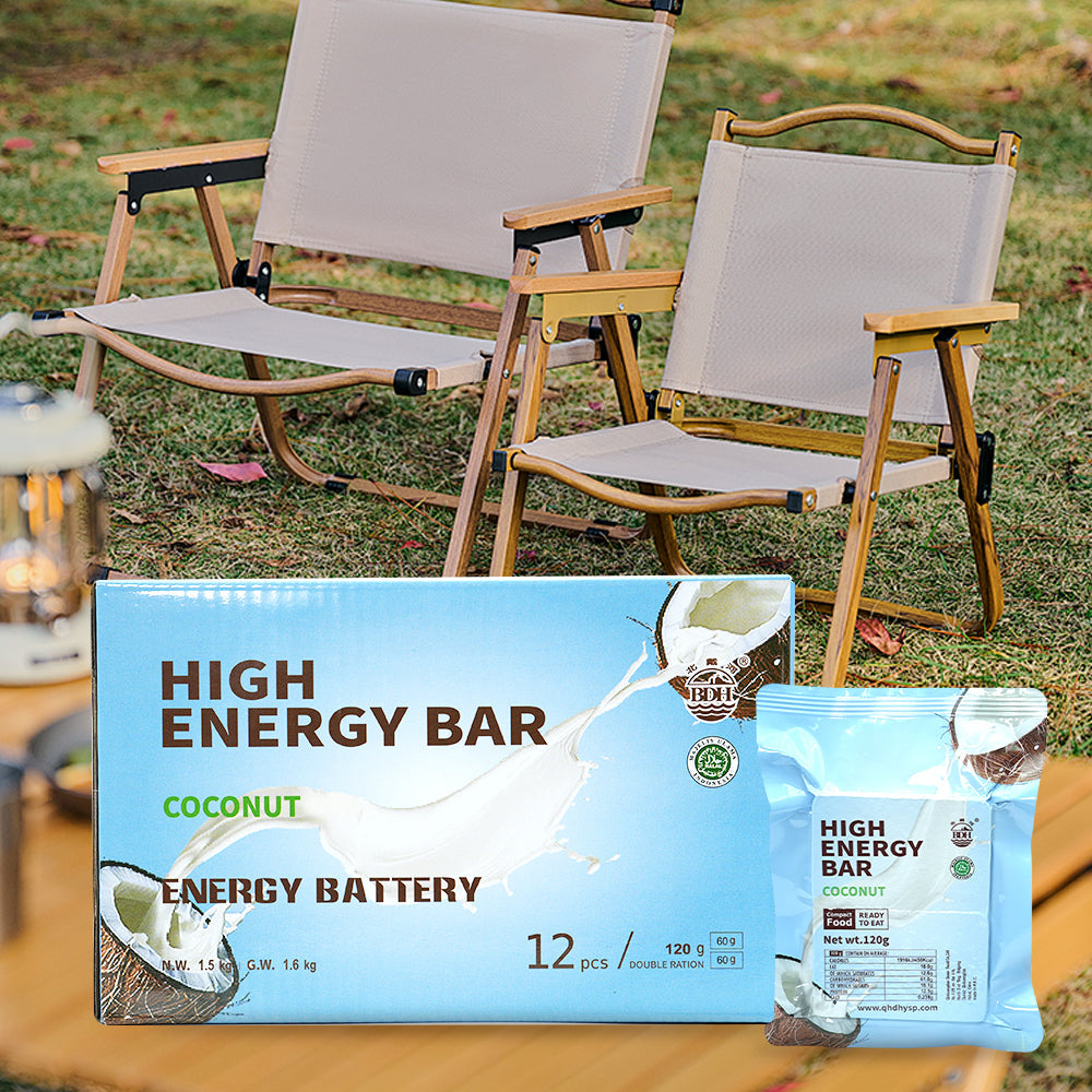 1 CASE - COCONUT High Energy Bar - 9 Boxes x 12 pcs - Exp. Date 2044