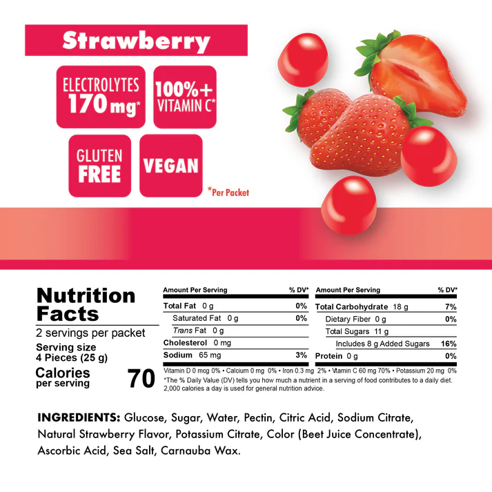 Bonk Breaker Energy Chews - Strawberry - 1 pack