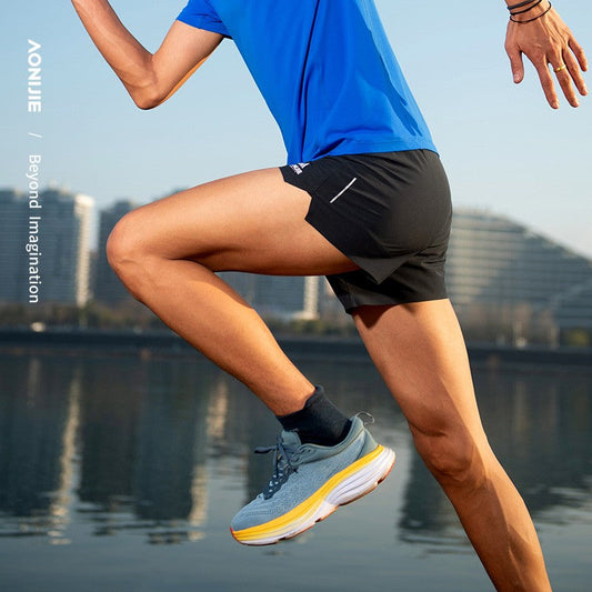 AONIJIE FM5199 Men's Outdoor Training Shorts - BLACK