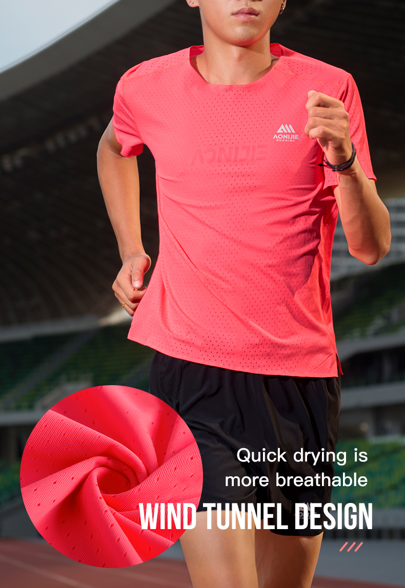 Aonijie FM5191 Men's Breathable RUNNING T-SHIRT - BLUE XL